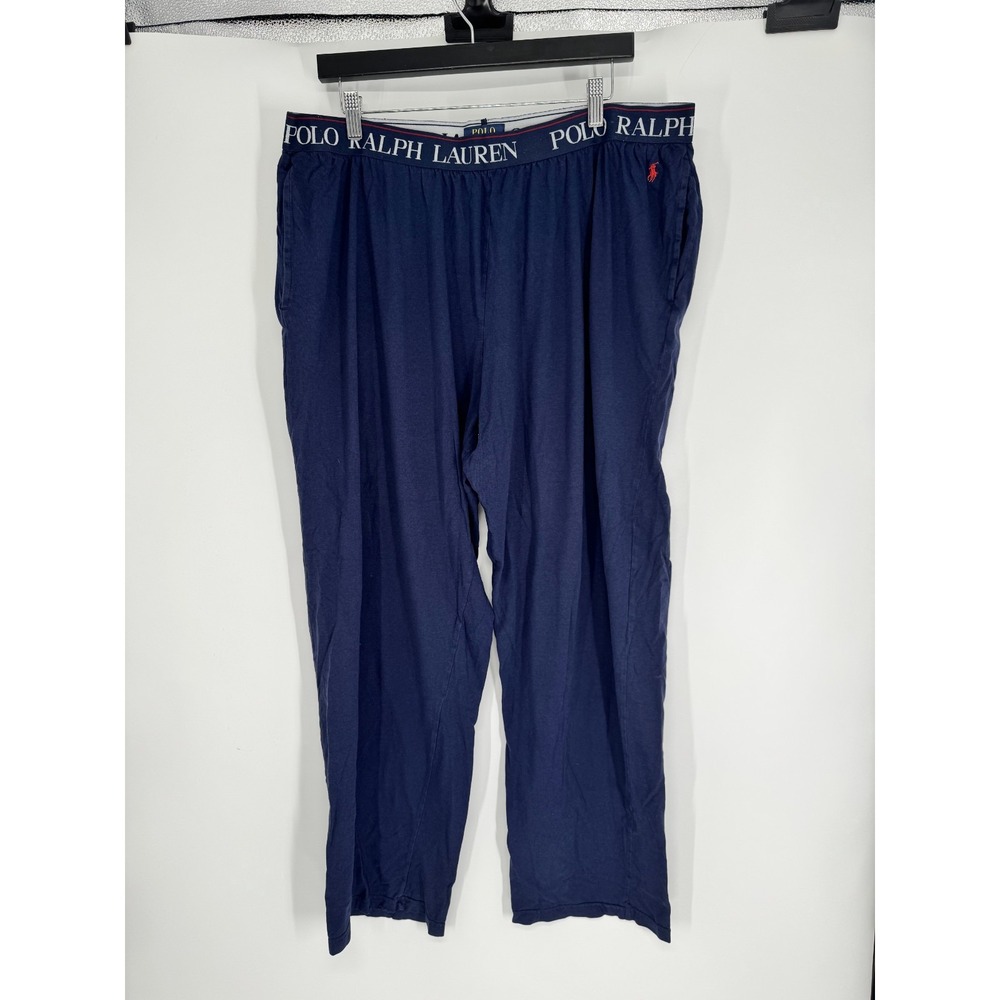 Polo Ralph Lauren Lounge Pajama Pants Men 3XL Navy Drawstring Baggy Straight Leg